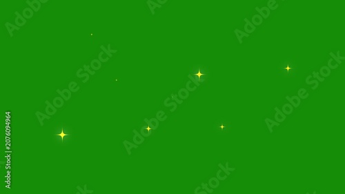 Glowing Twinkle Star Light Animation, White Cartoon Sparkles, Blinking Vector Doodle Stars, Seamless Looping 4K Motion Graphics, Black Background, Alpha Channel and Overlay Effects