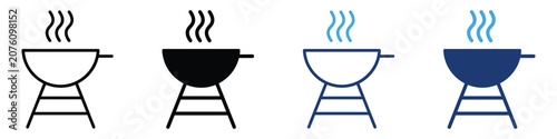 Grill icon vector illustration isolated on tranparent background