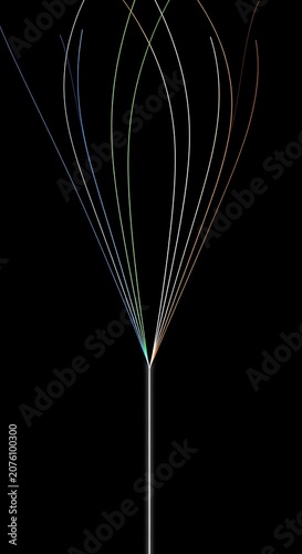 Neon light, glowing lines, abstract design, futuristic element