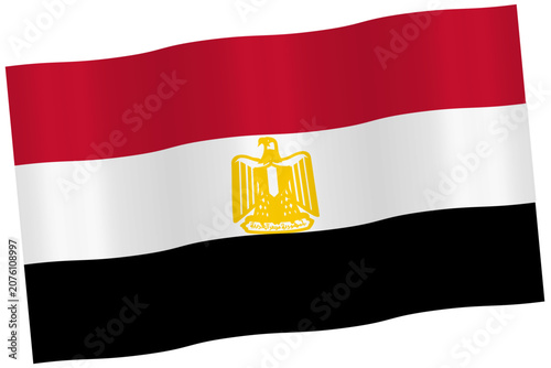 Tableau sur toile wind flag of Egypt icon vector illustration