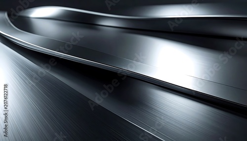 Sleek metallic surface with reflections.