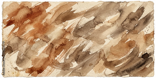 Fotografija Brown, beige, abstract watercolor background, texture, earthy tones, paint strok