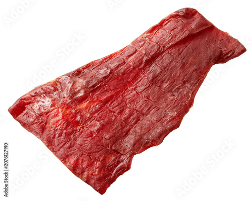 Φωτογραφία Beef Jerky, dried meat isolated, full depth of field