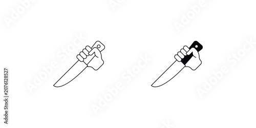 Φωτογραφία Murderer  set icon with white background vector stock illustration