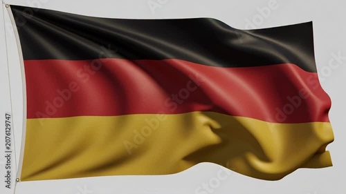 Waving Flag of Germany in High Quality 3D Animation.