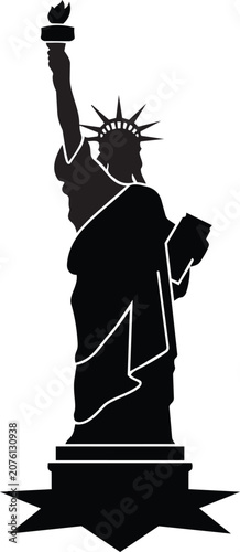 Statue of Liberty Silhouette Icon