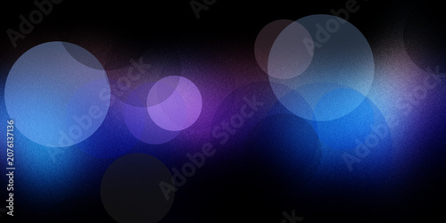 Photos Abstract background featuring multiple translucent glowing circular orbs with soft gradient edges and grainy digital texture effect