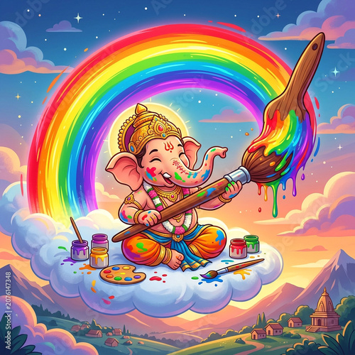 Cute Baby Ganesha Painting ...