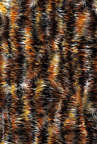 Abstract Tiger Fur
​A seamless texture  showcasing a dynamic, stylized tiger stripe pattern with intense black, orange, and white digital brushstrokes.