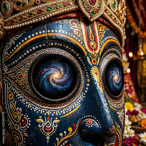 Lord Jagannath Face close u...