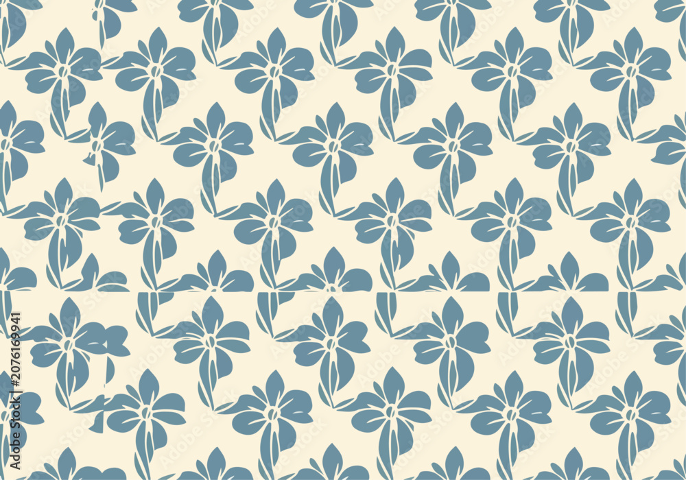 Fototapeta premium Baroque Floral Damask Pattern Decorative Seamless Vector Background