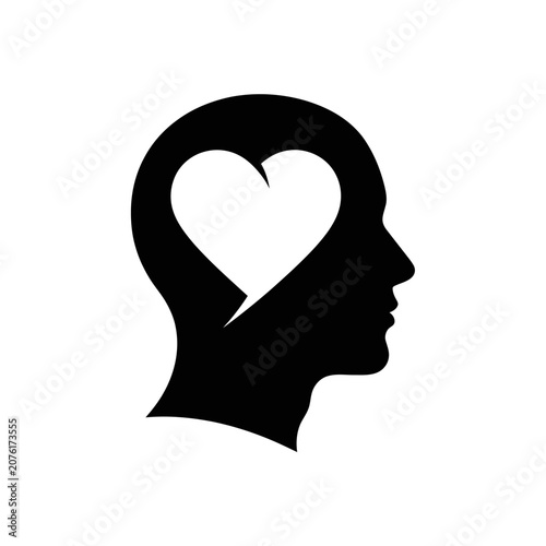 Black silhouette of a human head.