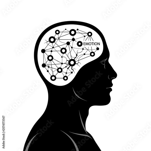 Black silhouette of a human head.