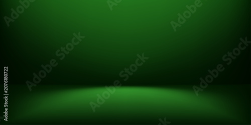 Photos Elegant darck green bg studio setting with sophisticated 3D platform