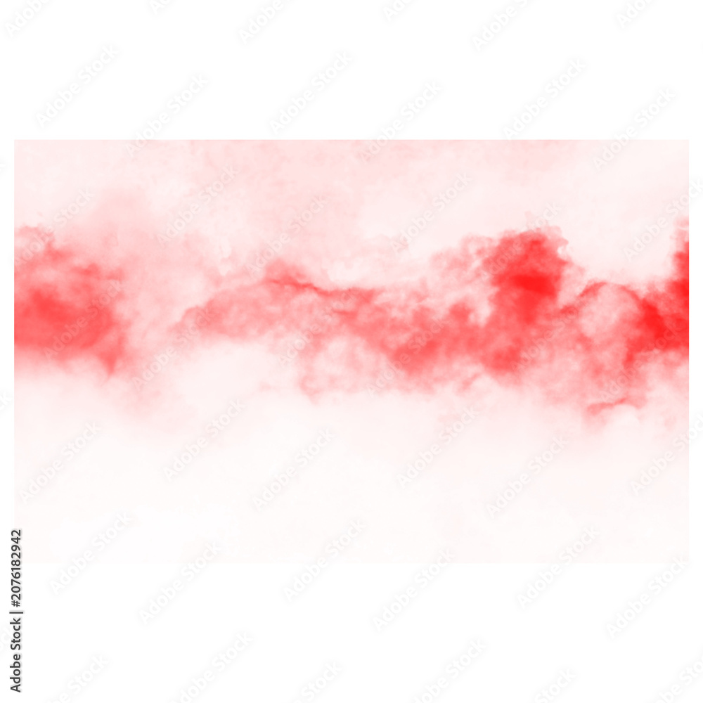Fototapeta premium A vibrant red smoke effect on a transparent background, creating a dynamic abstract design element for creative projects