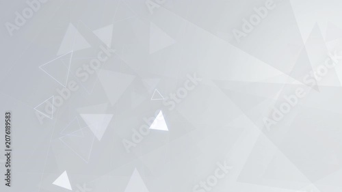 White Gray Technology Background With Floating Triangles For Abstract Presentation Digital Space