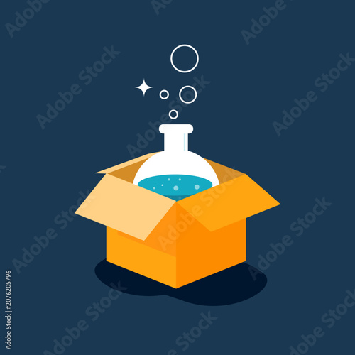 Gift Box with Ribbon Vector Illustration for Celebration Packaging Present and Decorative Design Concept