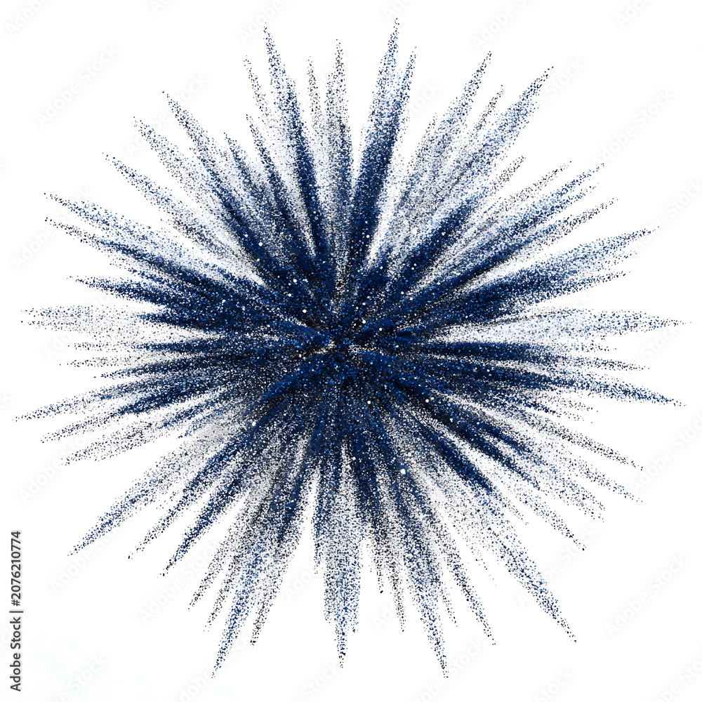 Fototapeta premium Blue Particle Burst Abstract Explosion