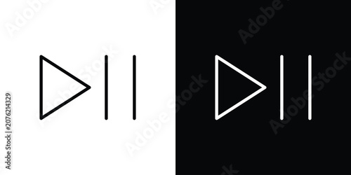 Bild auf Leinwand Play pause icon