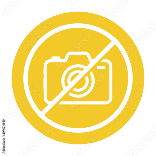 No photography allowed sign icon