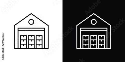 Tableau sur toile Warehouse icon vector mark for web