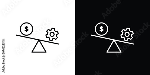 Photos Leverage icon vector mark for web