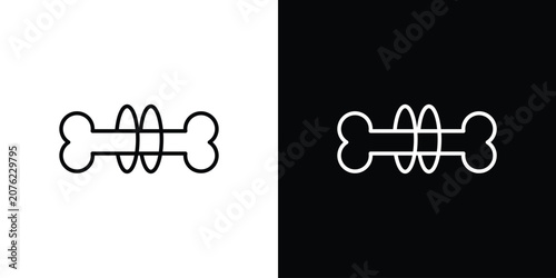Fotografía Strong healthy bones icon vector mark for web