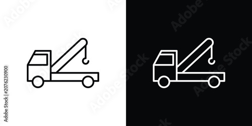 Fotografie Tow truck icon vector mark for web