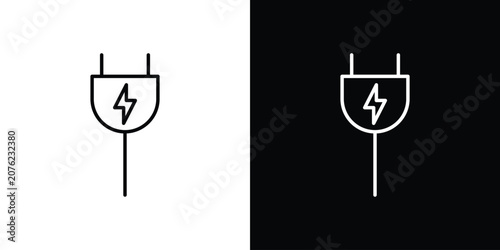 Cuadro en lienzo Electrical plug icon vector mark for web
