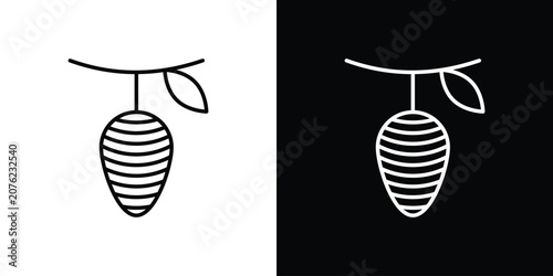 Konstfotografi Cocoon icon vector mark for web