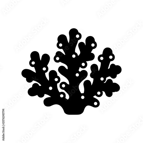 Canvas-taulu Black Coral Reef Silhouette Graphic Design.