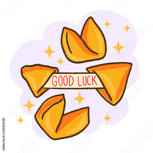 Fortune cookies with a hint of sparkle for good luck