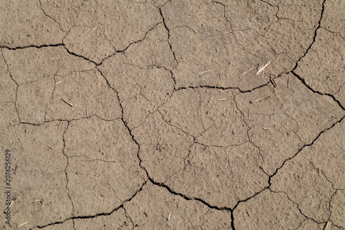 Texture of dry cracked earth ground surface during a drought