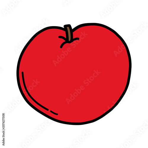 red apple icon isolated on white