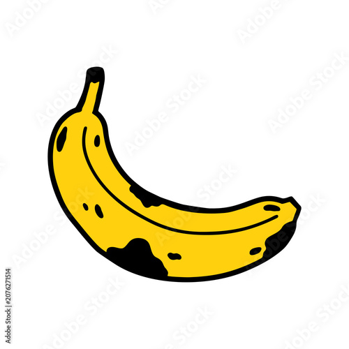 yellow banana fruit sketch hand drawn illustration