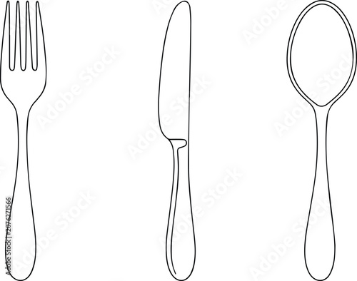 Set of 3 Wedding and Celebration Outline Icons Vector
