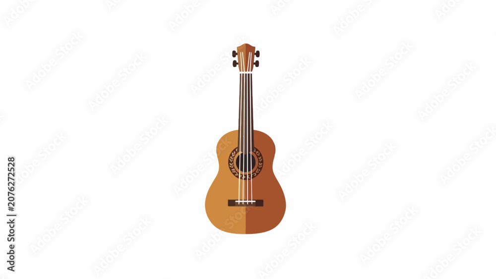 Fototapeta premium A digital illustration of an acoustic guitar.