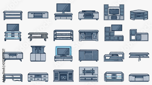 фотографія Collection of Modern TV Stands and Entertainment Centers