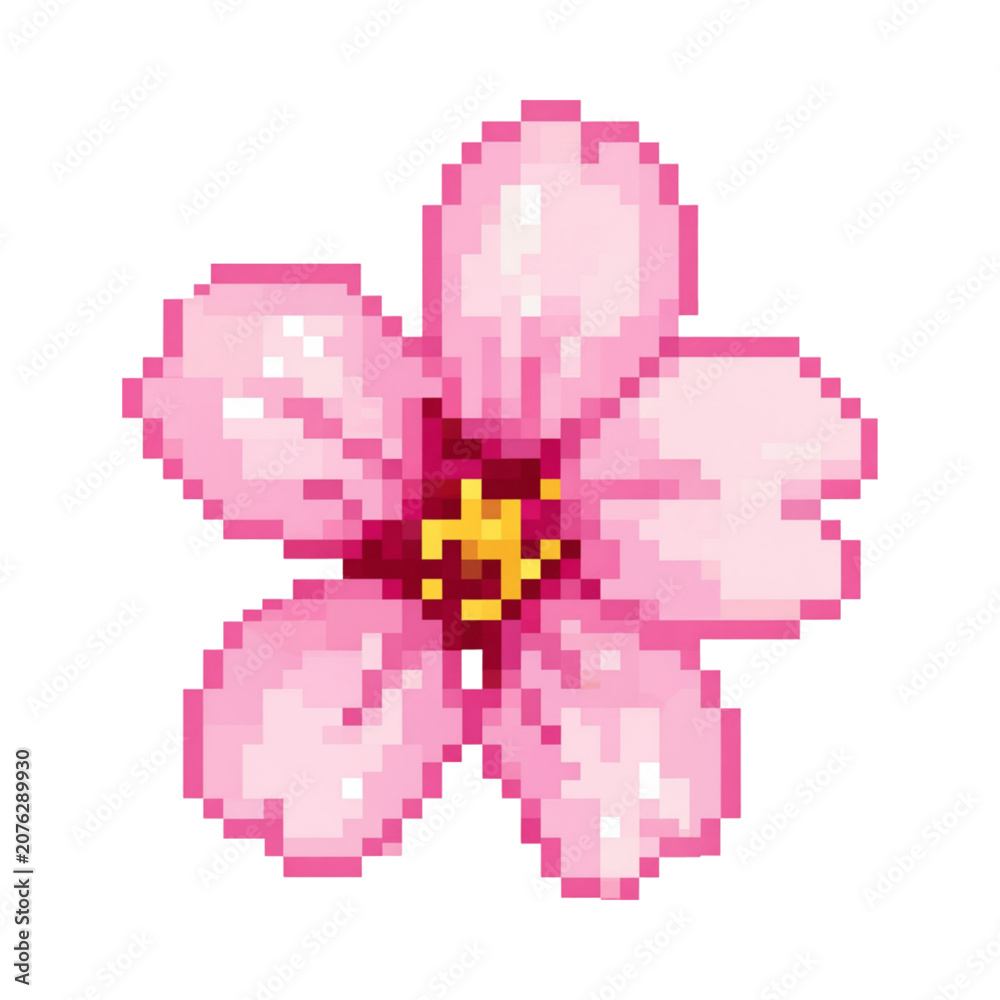 Fototapeta premium Pixel Art Flower