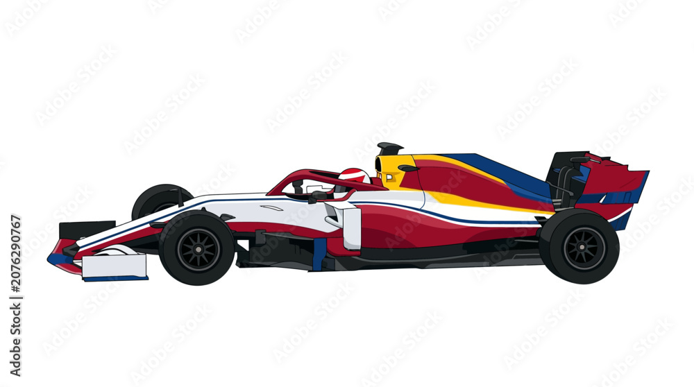 Fototapeta premium Red bull toro rosso f1 car in motion showcasing speed, aerodynamics. Perfect for racing, automotive, sports themed projects and content.