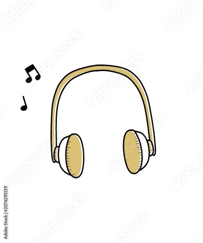 headphones on white