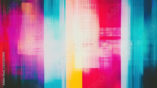 Abstract background with vibrant vertical stripes and colorful light streaks in a modern digital art style