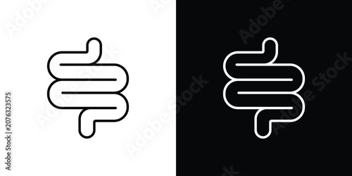 Konstfotografi Intestine icon set for app
