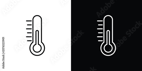 Slika na platnu Temperature icon set for app