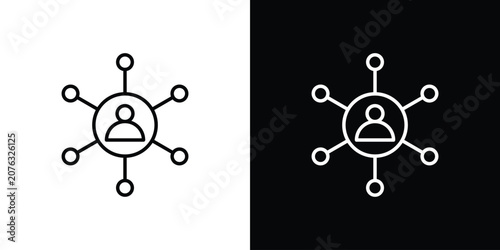 Tableau sur toile Affiliate marketing icon set for app