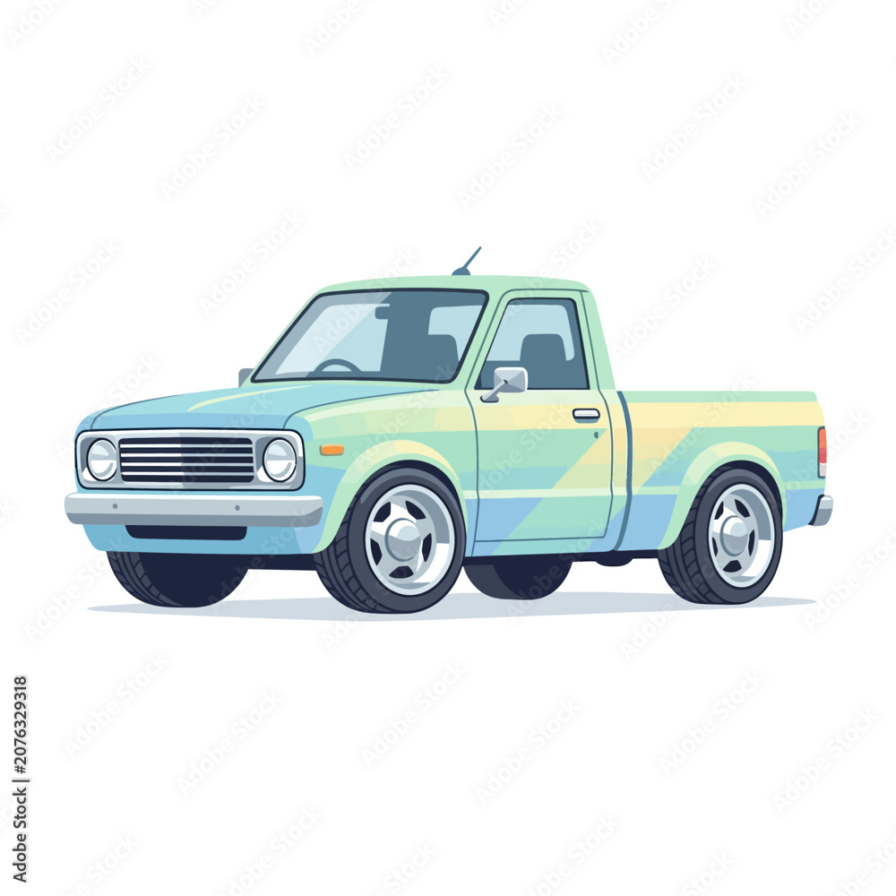 Fototapeta premium Retro Pickup Truck - Vintage Style Illustration