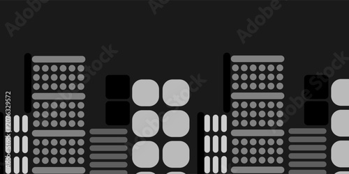 Tableau sur toile Illustration of a cityscape expressed with shadows