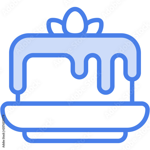 Panna cotta Icon - Vector Graphic Design