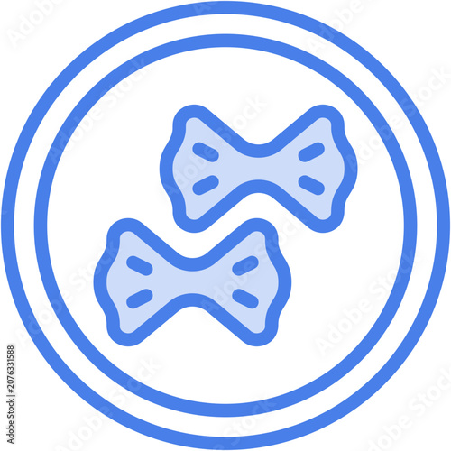 Farfalle pasta Icon - Vector Graphic Design