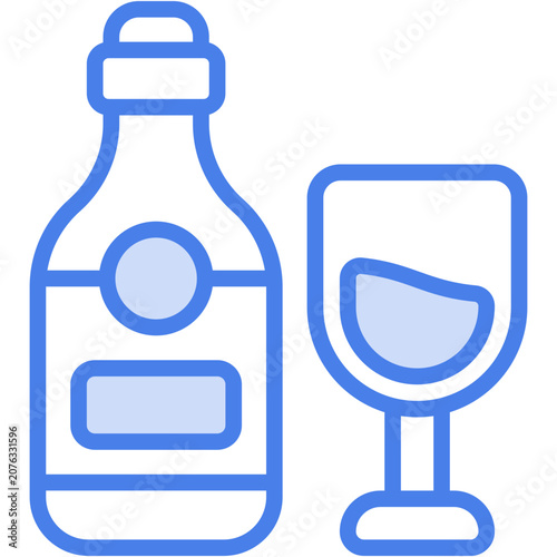 bottle Icon - Vector Graphic Design